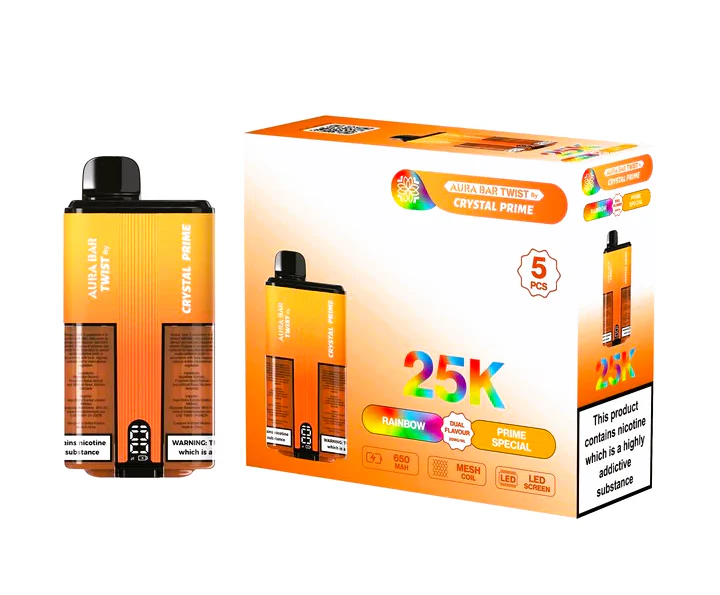 Aura Bar Twist 25k Puff Crystal Prime - 15 Flavours - Image 4