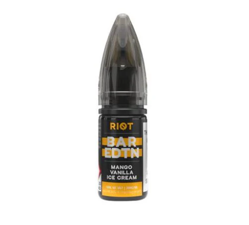 Bar Edtn Mango Vanilla Ice Cream Riot Salts 10ml Nic Salts E-liquid