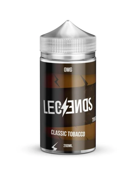 Classic Tobacco Vape Juice By Legends E-Liquid 0mg 200ml 70/30