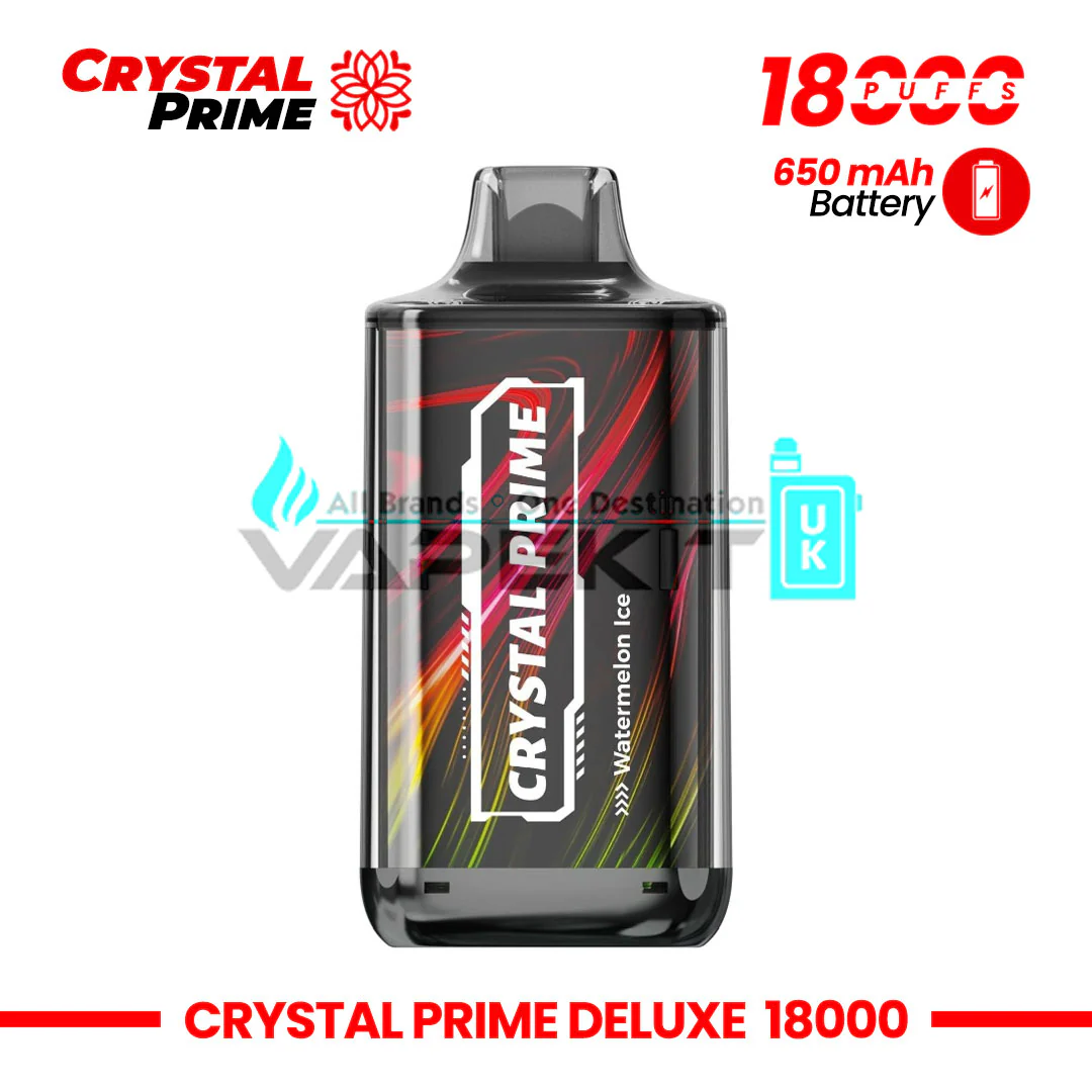 Crystal Prime Deluxe 18k Puffs Watermelon Ice Vape Device-Ā£10.99
