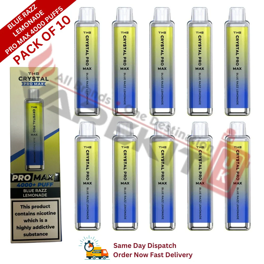 Crystal Pro Max Bar 4000 Puffs Blue Razz Lemonade