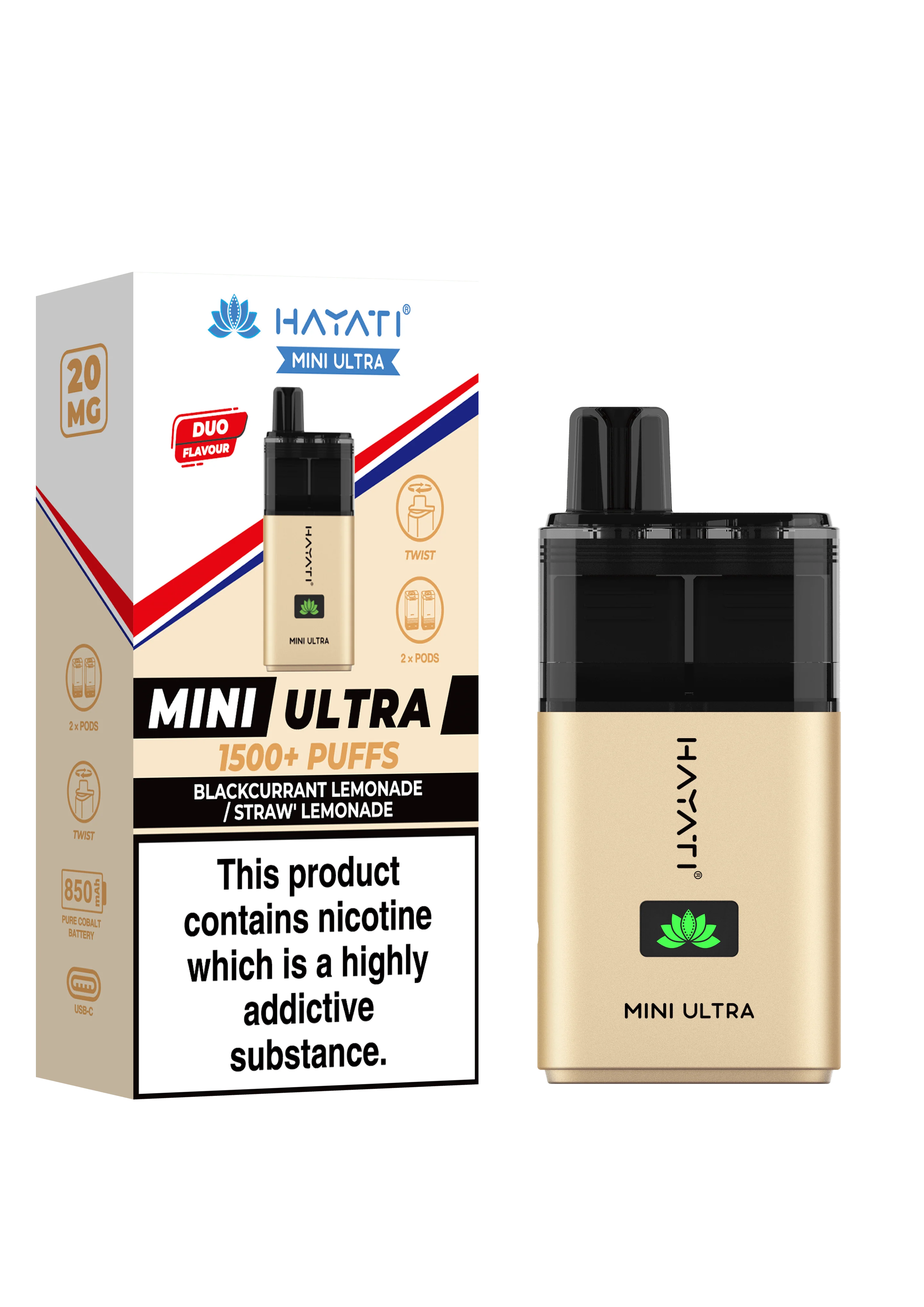 Hayati Mini Ultra 1500 Vape | Just £3 | Shop Now!