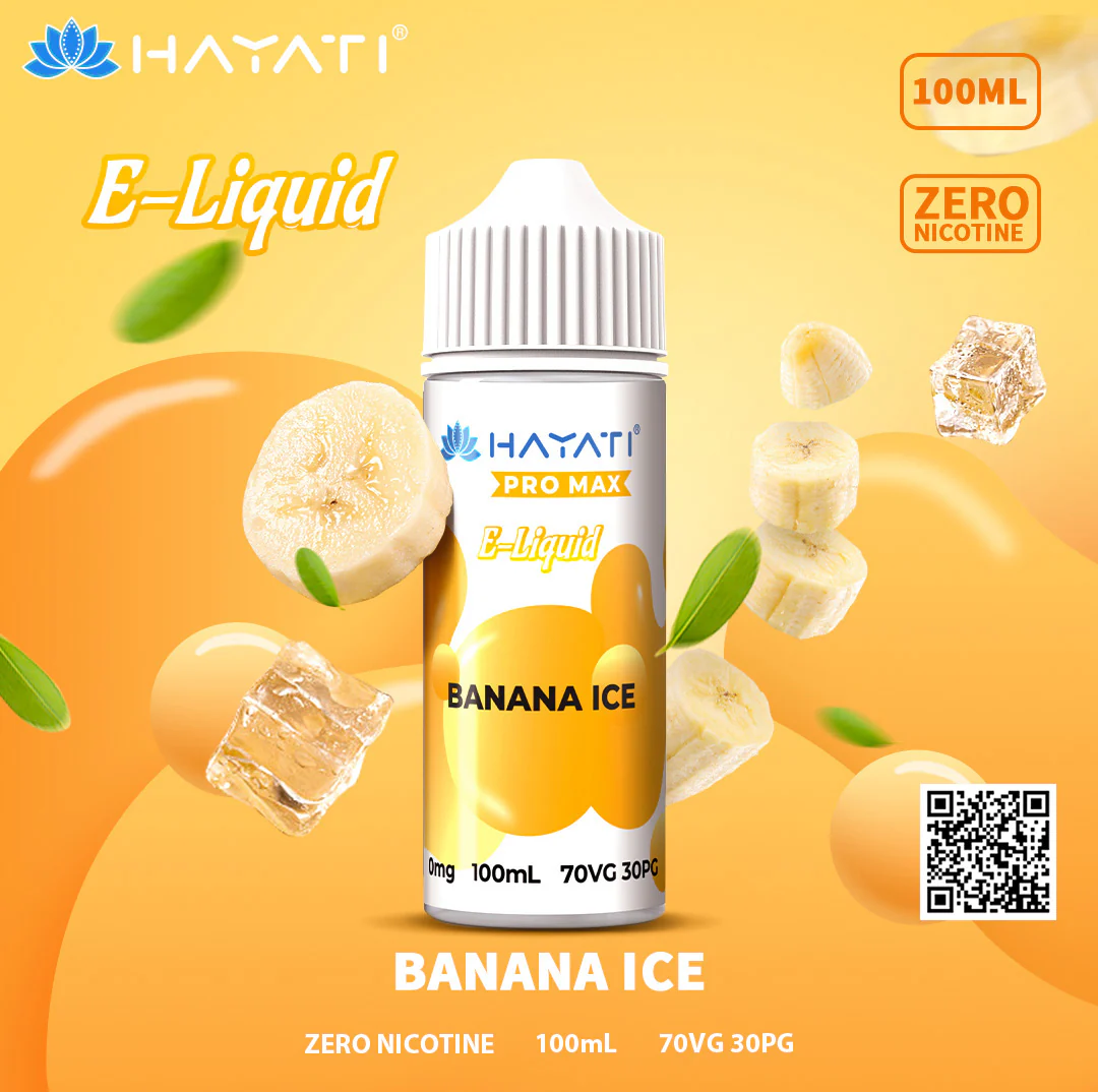 Hayati Pro Max Banana Ice 100ml E-liquid-Ā£6.95