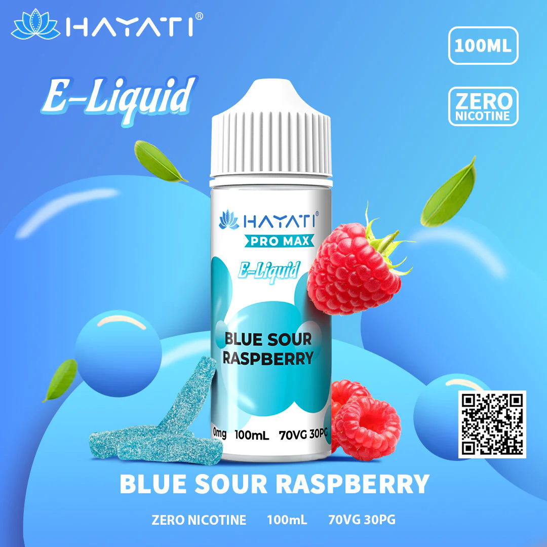 Hayati Pro Max Blue sour Raspberry 100ml Eliquid-Ā£6.95