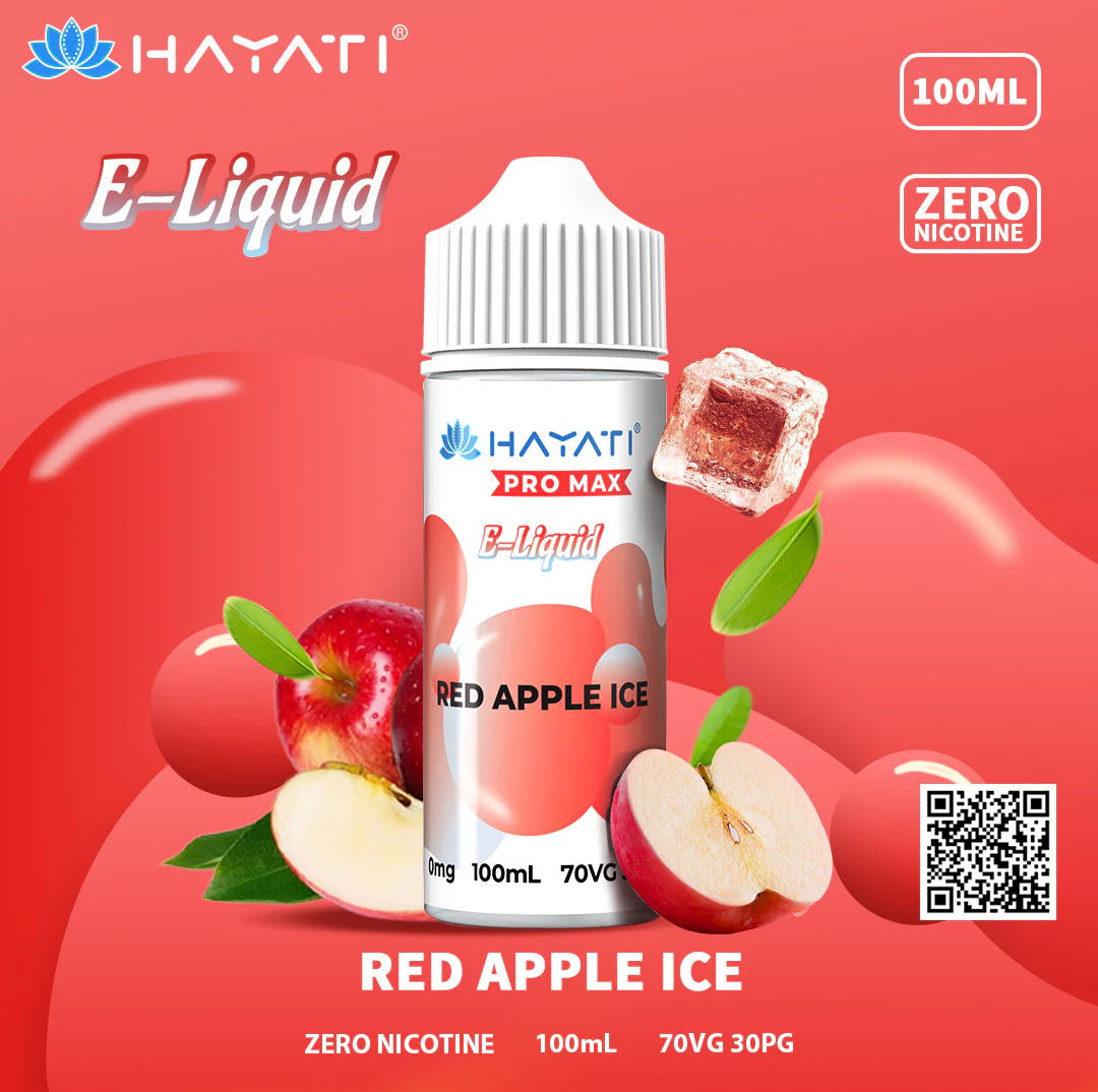 Hayati Pro Max Red Apple Ice 100ml E-liquid-Ā£6.95