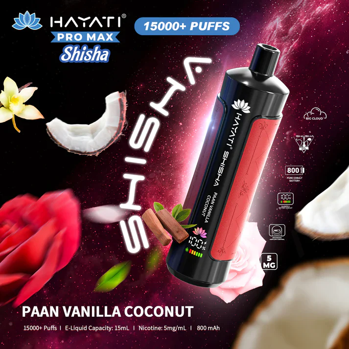 Hayati Pro Max Shisha 15000+ Prefilled Vape Puffs - Image 5
