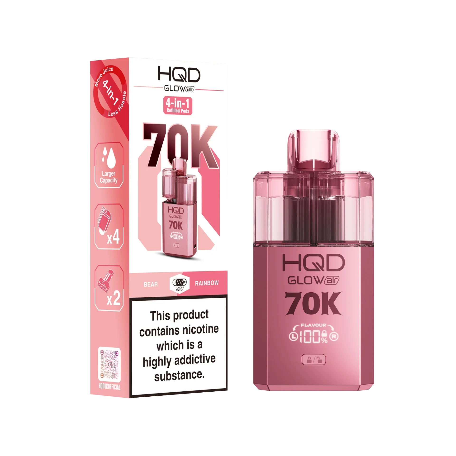 HQD Glow Air 70K Prefilled Pod Kit - Image 10