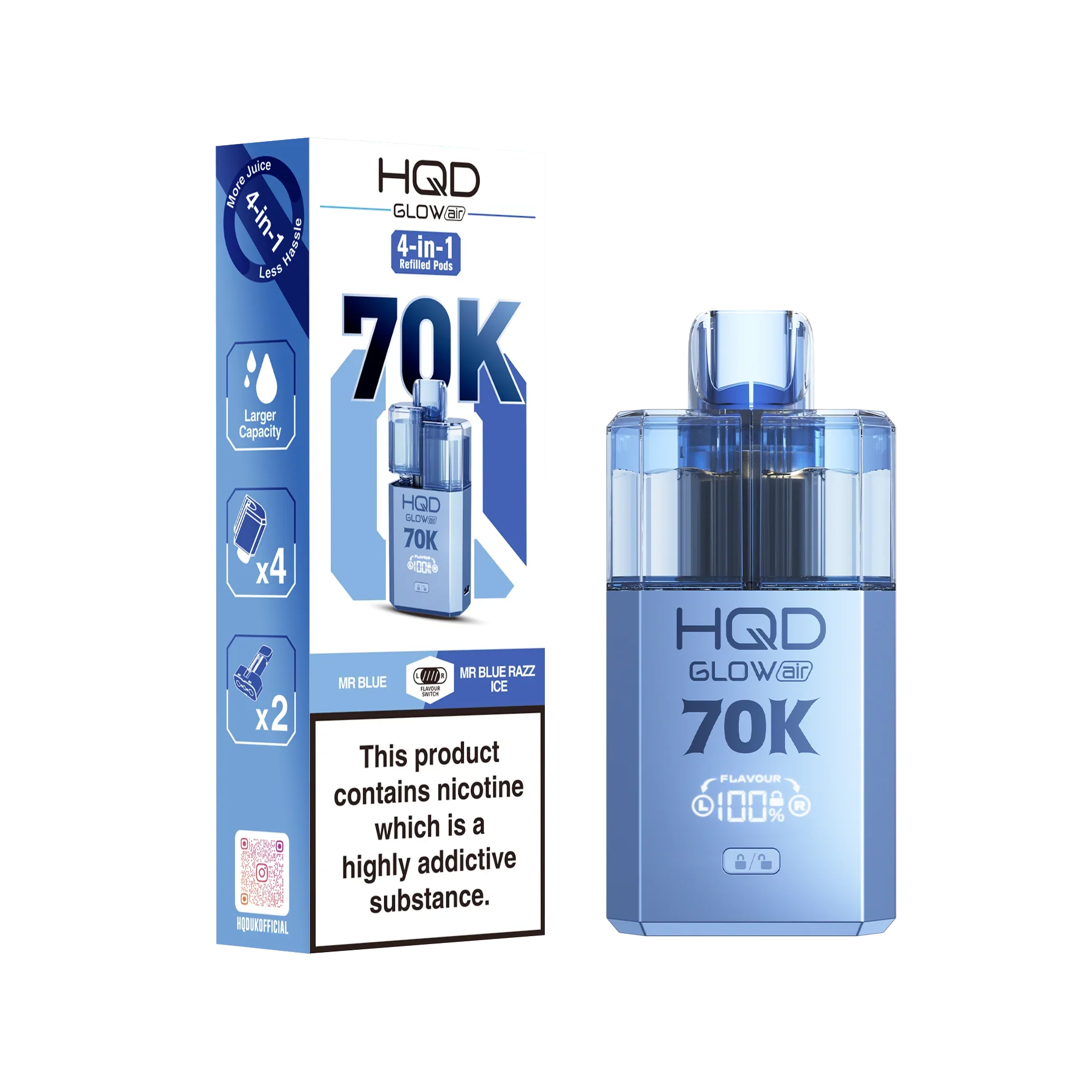 HQD Glow Air 70K Prefilled Pod Kit - Image 11