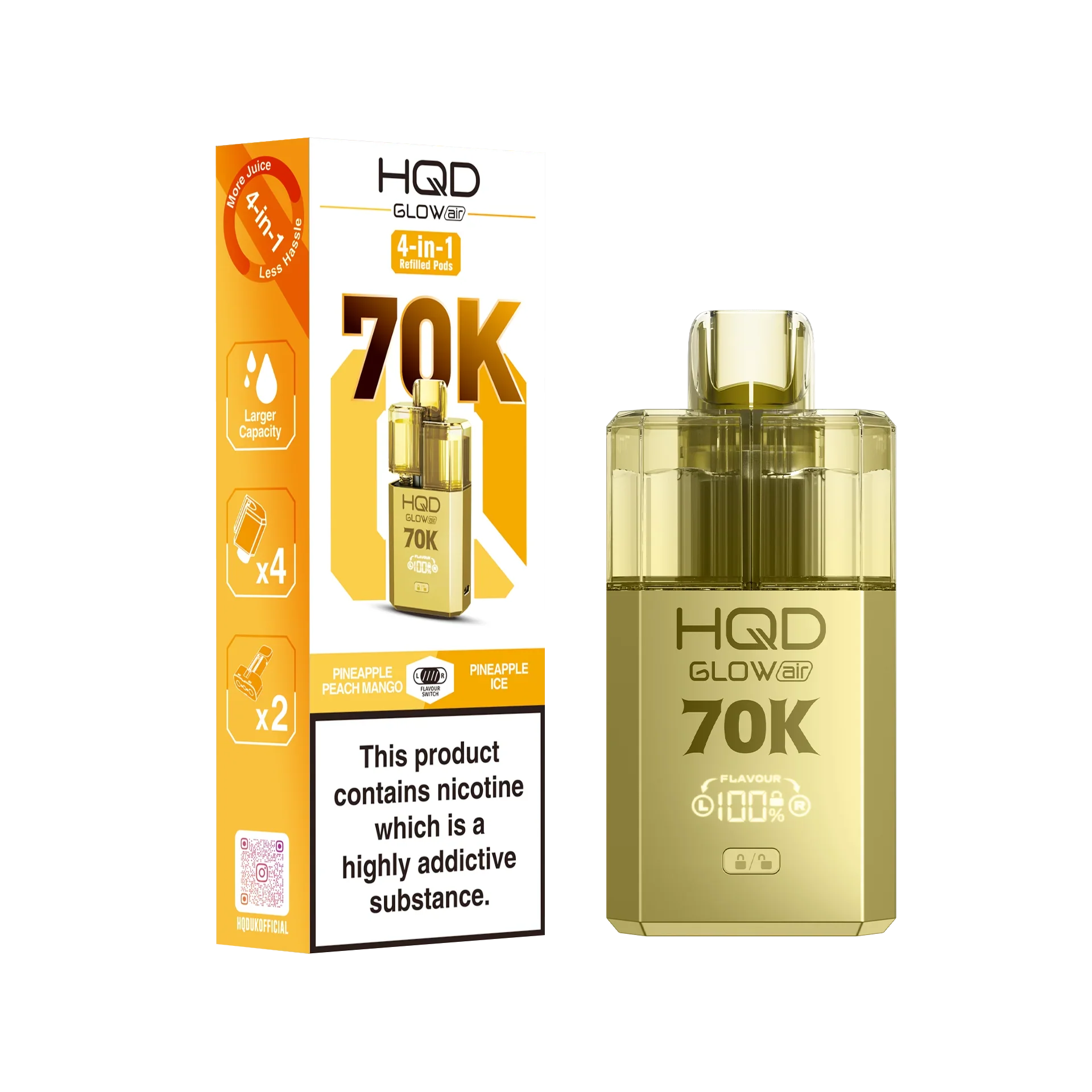 HQD Glow Air 70K Prefilled Pod Kit - Image 15