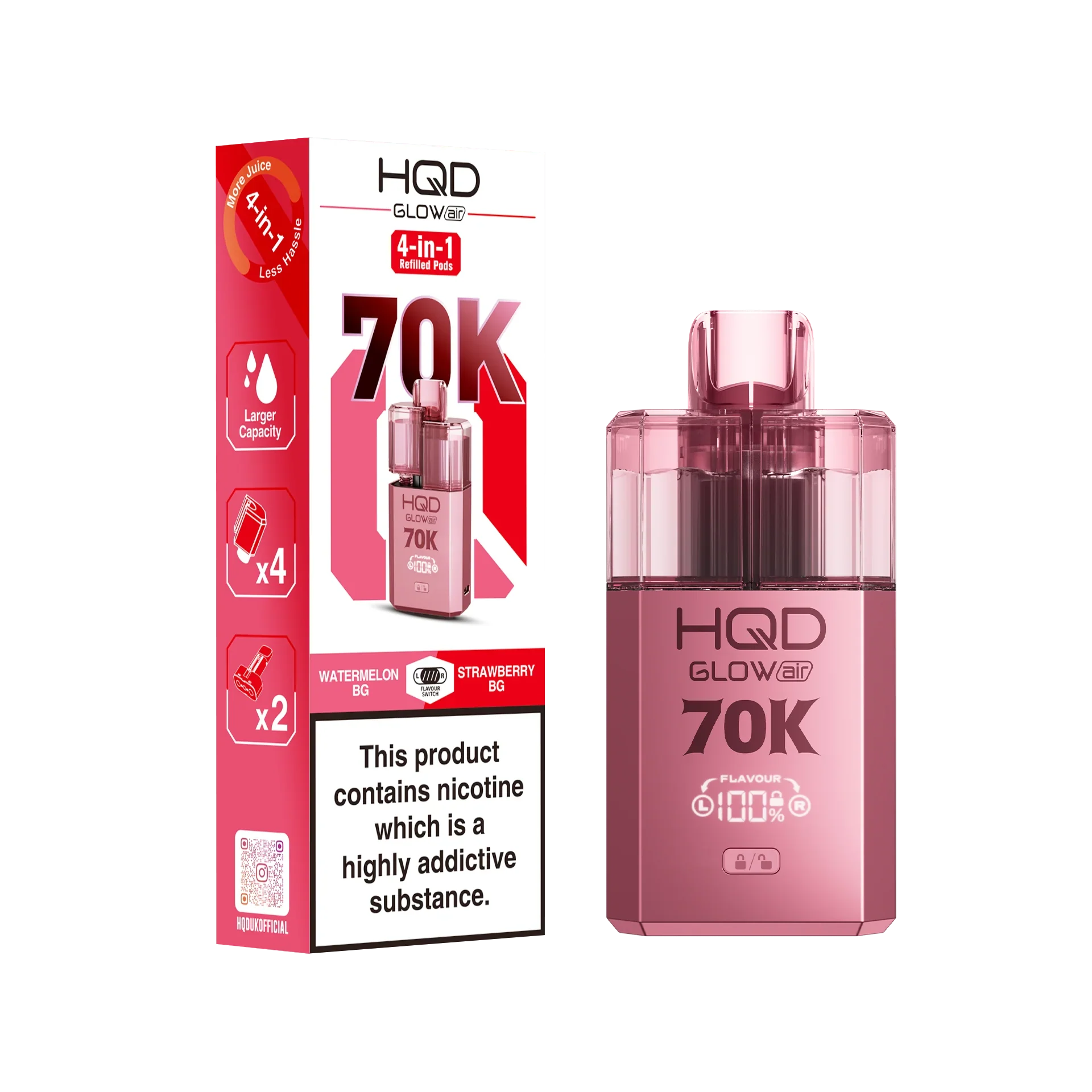 HQD Glow Air 70K Prefilled Pod Kit - Image 17