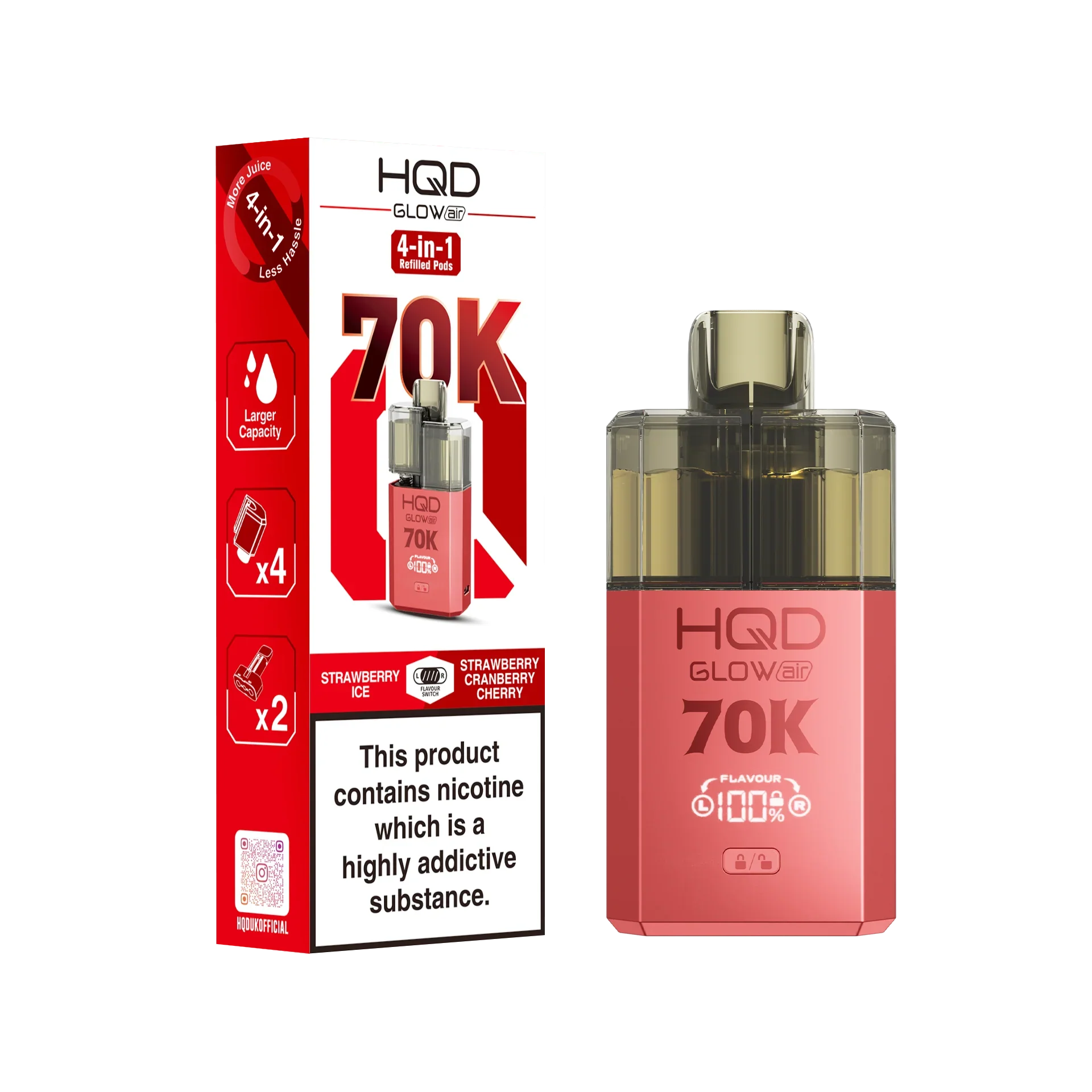HQD Glow Air 70K Prefilled Pod Kit - Image 18