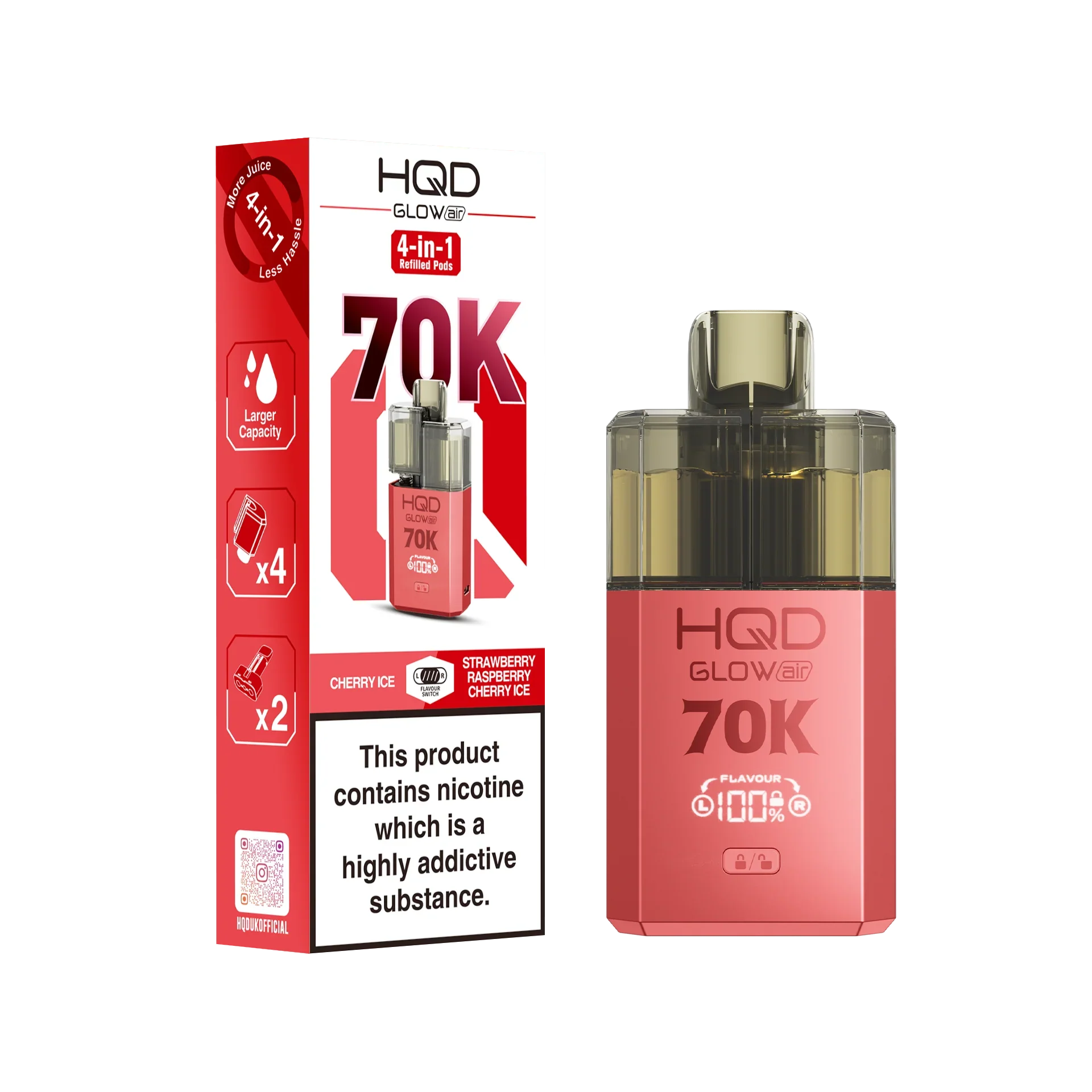 HQD Glow Air 70K Prefilled Pod Kit - Image 8