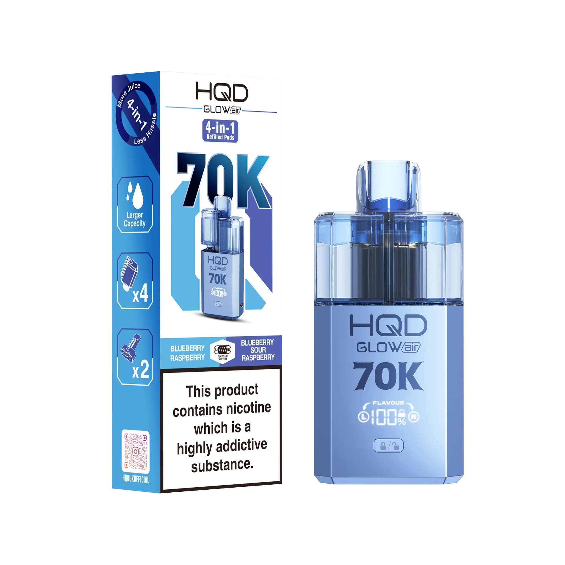 HQD Glow Air 70K Prefilled Pod Kit - Image 9