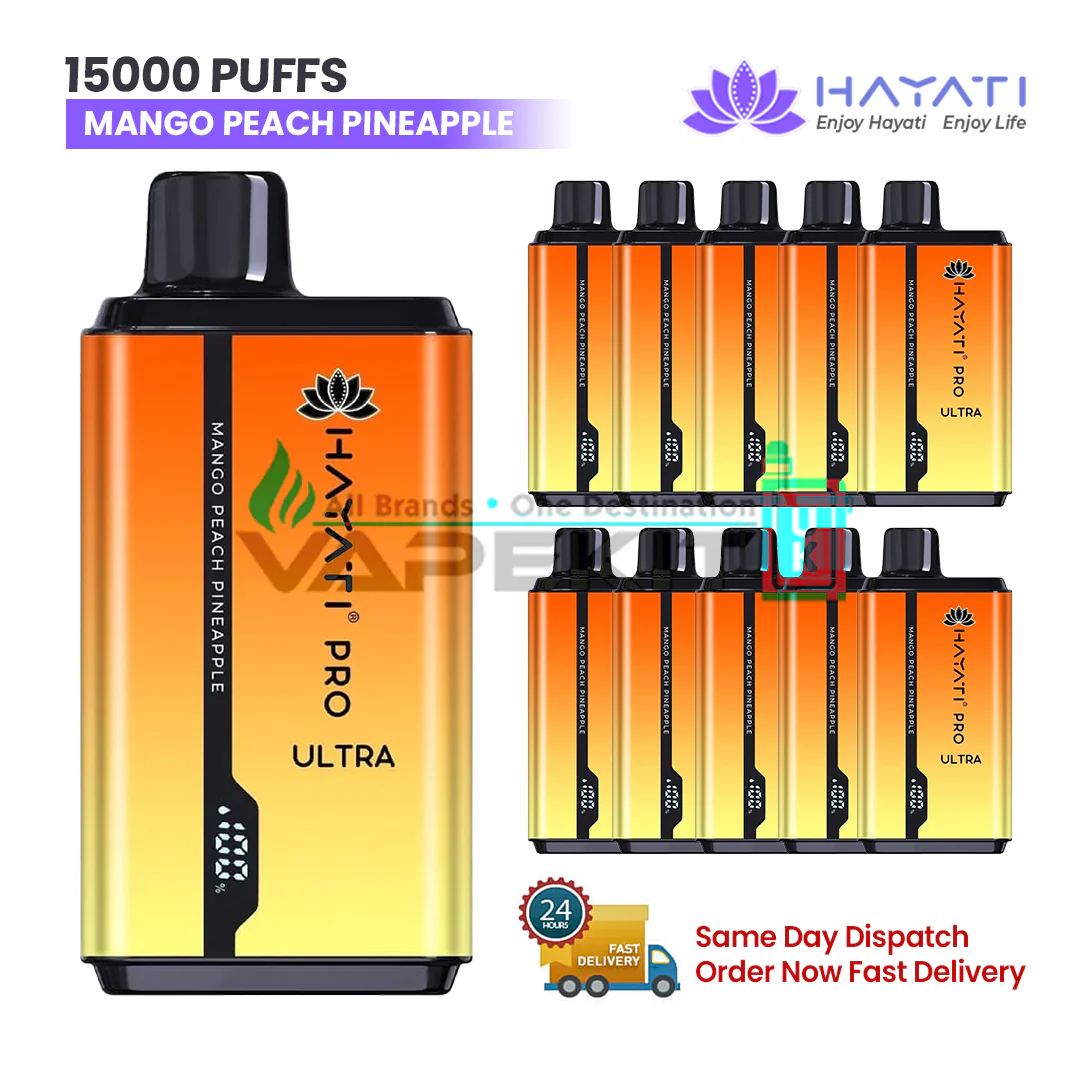 Mango Peach Pineapple Hayati Pro Ultra 15000 Puffs Prefilled Vape