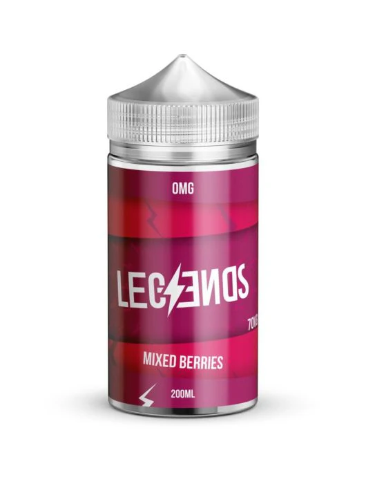 Mixed Berries Vape Juice By Legends E-Liquid 0mg 200ml 70/30