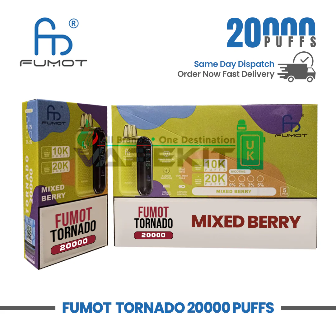 Mixed Berry Fumot Tornado 20K Puffs Prefilled Vape Pen