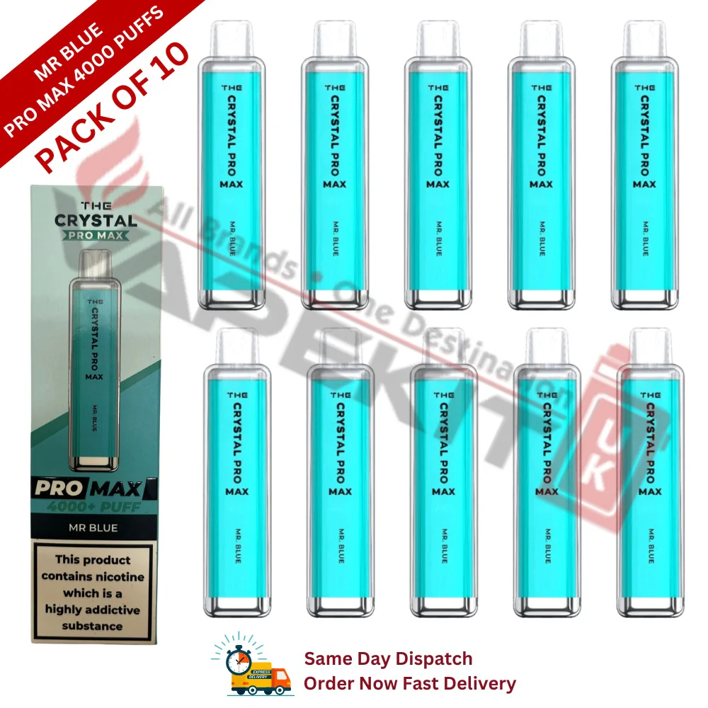 Mr Blue Crystal Pro Max Bar 4000 Prefilled Vape Puffs