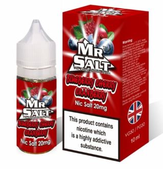 Mr.Salt Blueberry Cherry Cranberry 10ml - Only for £2.99 CHEAPEST!