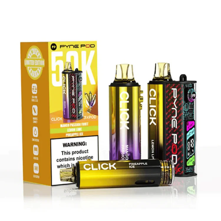 Pyne Pod Click 50k Prefilled Pod Kit Yellow Edition