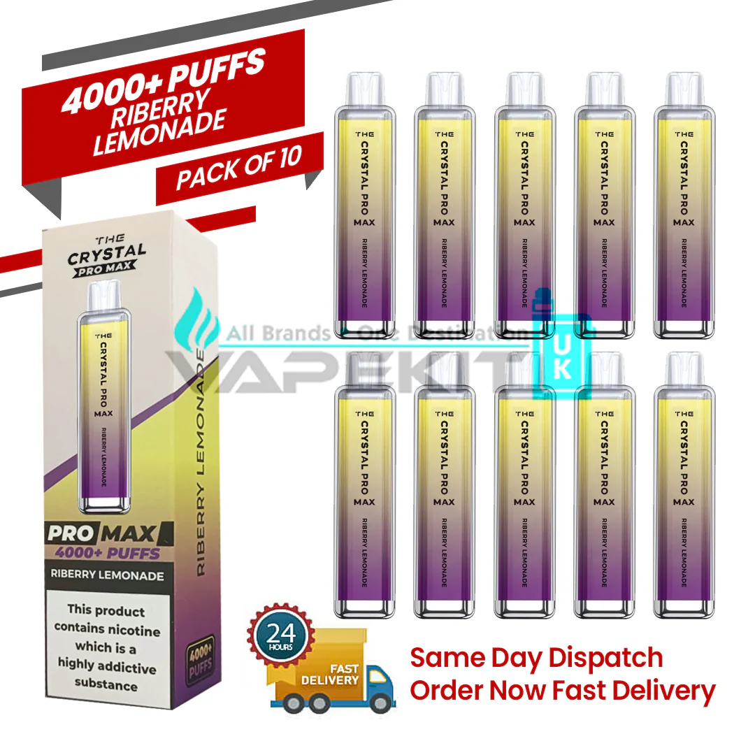 Riberry Lemonade 4000 Crystal Pro Max Prefilled Vape