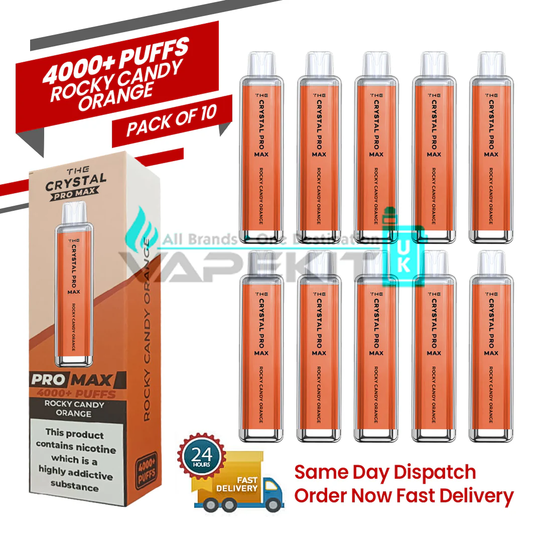 Rocky Candy Orange 4k Crystal Pro Max Prefilled Vape