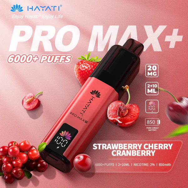 Strawberry Cherry Cranberry Hayati Pro Max Plus 6000 – Only £8.95!