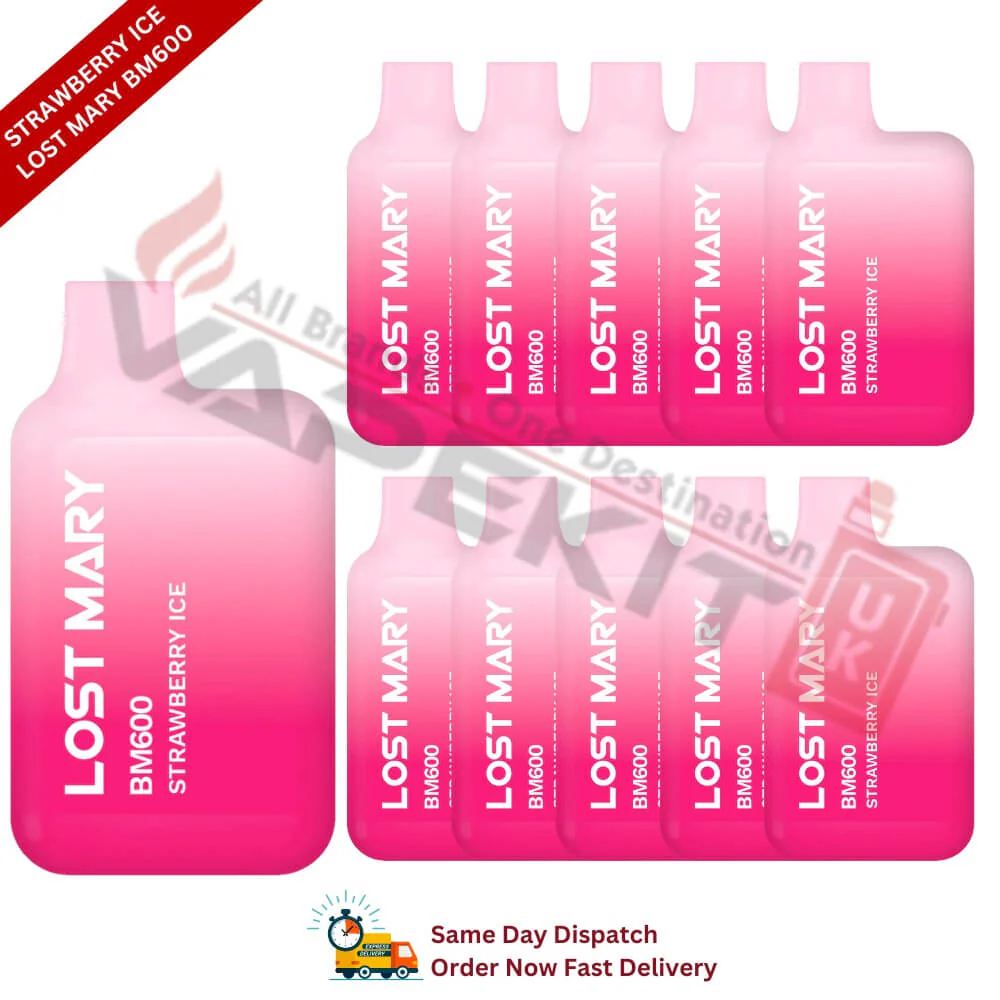 Strawberry Ice Lost Mary Vape BM600 Prefilled Vape