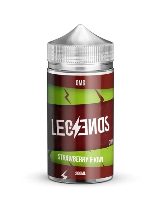Strawberry & Kiwi Vape Juice By Legends E-Liquid 0mg 200ml 70/30