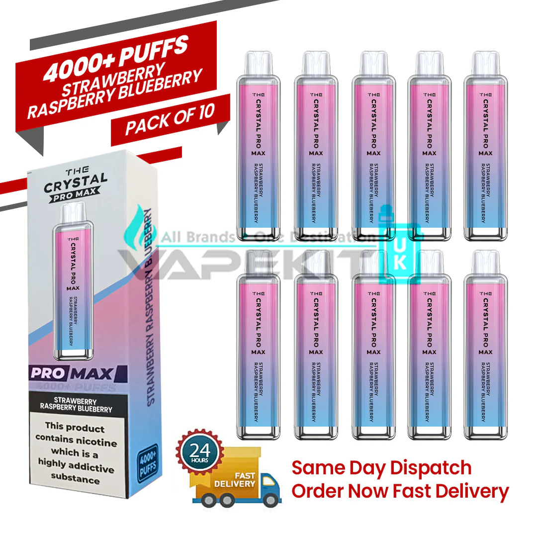 Strawberry Raspberry Blueberry Crystal Pro Max 4000 Prefilled Vape