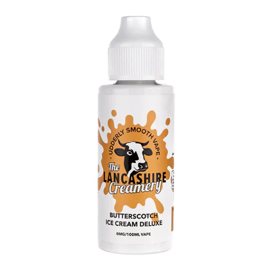 The Lancashire Creamery Butterscotch Ice Cream Deluxe 100ml Shortfill E-Liquid-£8.95