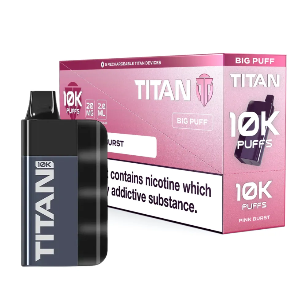 Titan 10K Box of 5 Rechargeable Prefilled Vape | £42.99 - Image 10