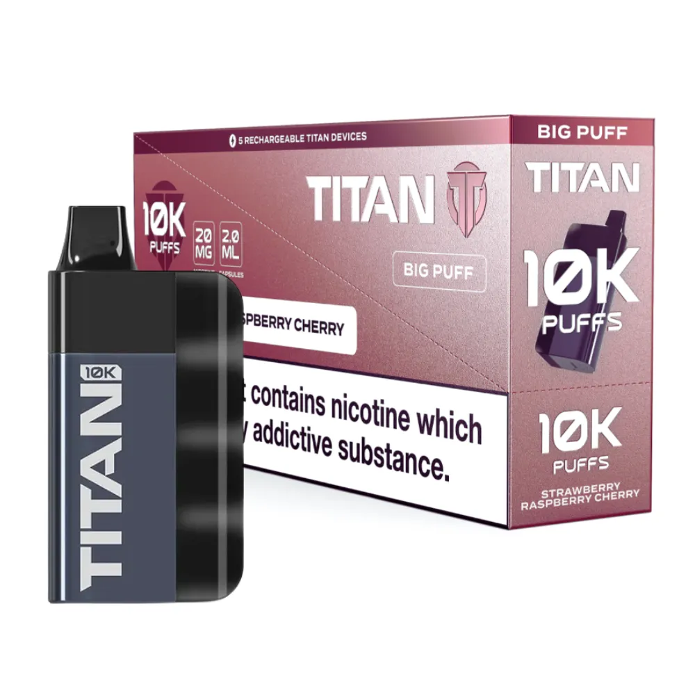 Titan 10K Box of 5 Rechargeable Prefilled Vape | £42.99 - Image 12