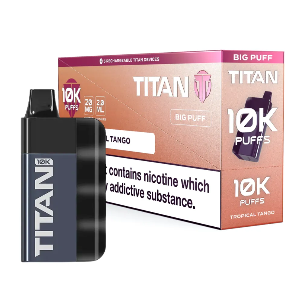Titan 10K Box of 5 Rechargeable Prefilled Vape | £42.99 - Image 13
