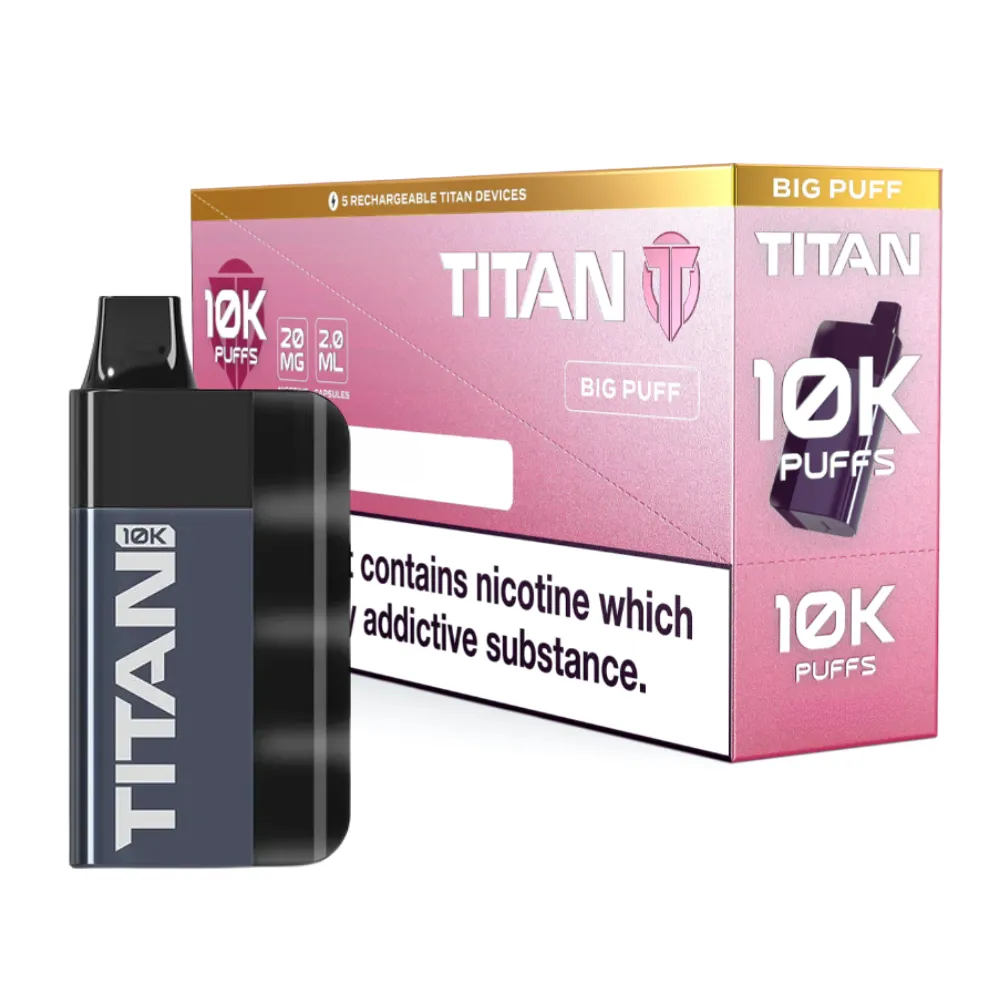Titan 10K Box of 5 Rechargeable Prefilled Vape | £42.99 - Image 15