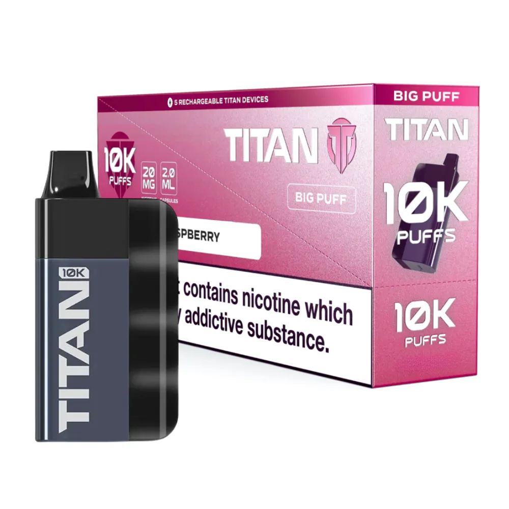 Titan 10K Box of 5 Rechargeable Prefilled Vape | £42.99 - Image 17