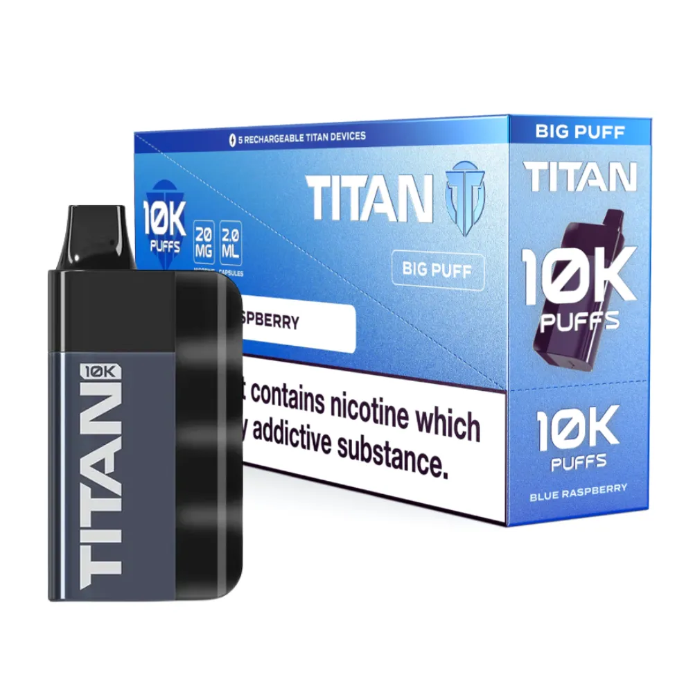 Titan 10K Box of 5 Rechargeable Prefilled Vape | £42.99 - Image 2
