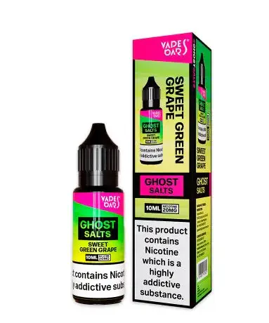 Vapes Bars Ghost Nic salts Sweet Green Grape - Only for £2.49 BIG SAVING!